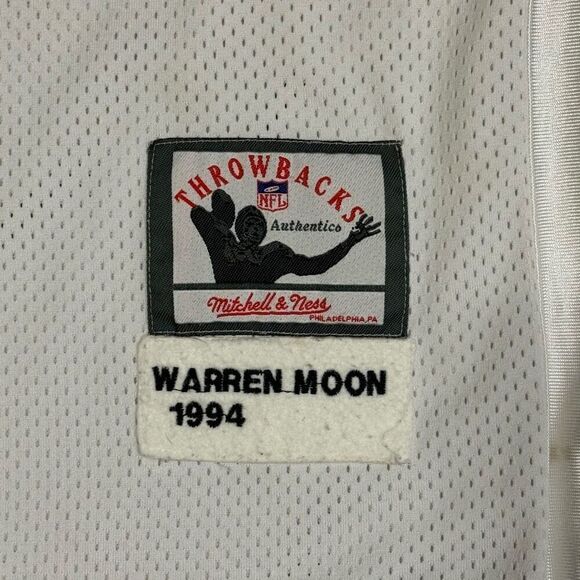 Mitchell & Ness Size 4X NFL Throwback Warren Moon #1 Jersey 1994 - Picture 6 of 9